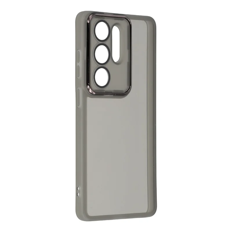 For Samsung Galaxy S26 Ultra Case Electroplated Camera Frame TPU Phone Cover - Transparent Black