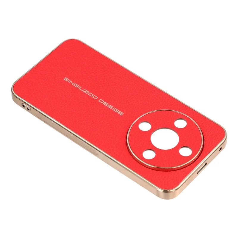 Phone Case For Honor Magic8 Lite 5G  /  X9d 5G  /  X70 5G Anti Scratch Litchi Texture TPU Leather PU Phone Back Cover - Red