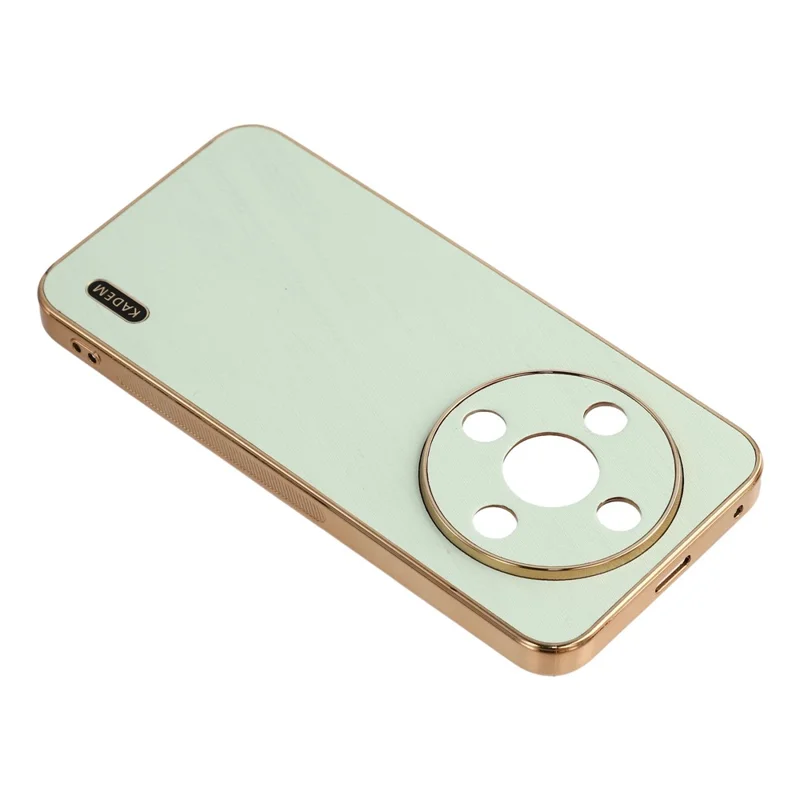 KADEM Phone Case For Honor Magic8 Lite 5G  /  X9d 5G  /  X70 5G Electroplating Silk Texture PU + TPU Phone Back Cover - Green