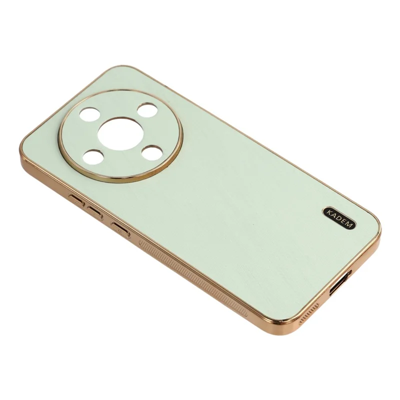 KADEM Phone Case For Honor Magic8 Lite 5G  /  X9d 5G  /  X70 5G Electroplating Silk Texture PU + TPU Phone Back Cover - Green