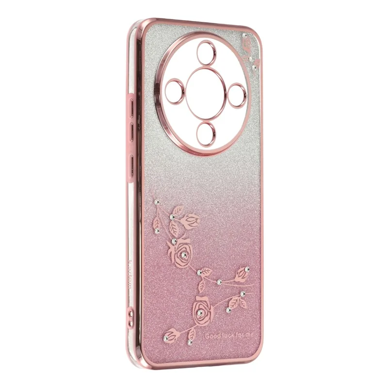 KADEM Phone Case For Honor Magic8 Lite 5G  /  X9d 5G  /  X70 5G Flower TPU Flexible Gradient Phone Cover - Pink