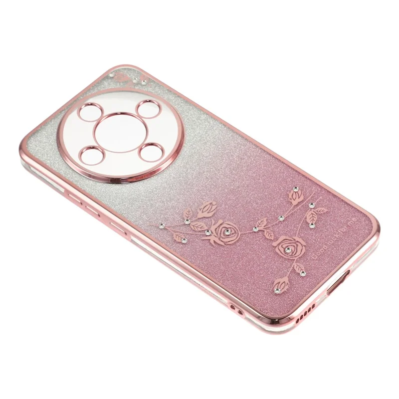 KADEM Phone Case For Honor Magic8 Lite 5G  /  X9d 5G  /  X70 5G Flower TPU Flexible Gradient Phone Cover - Pink