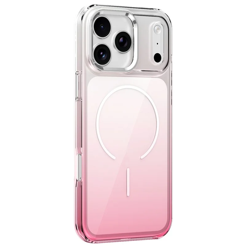 For iPhone 17 Pro Max Magnetic Case Gradient Color Hard PC Phone Back Cover - Pink