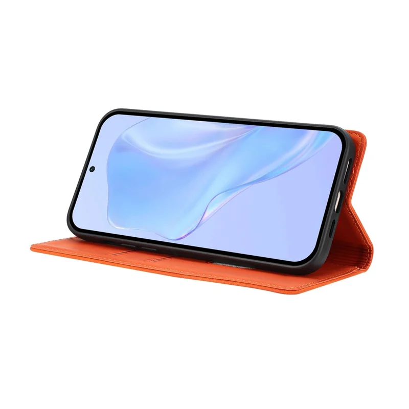 HX til iPhone 17 Pro Max Case RFID-blokerende wallet stående læderflip telefonbeskytning - Orange
