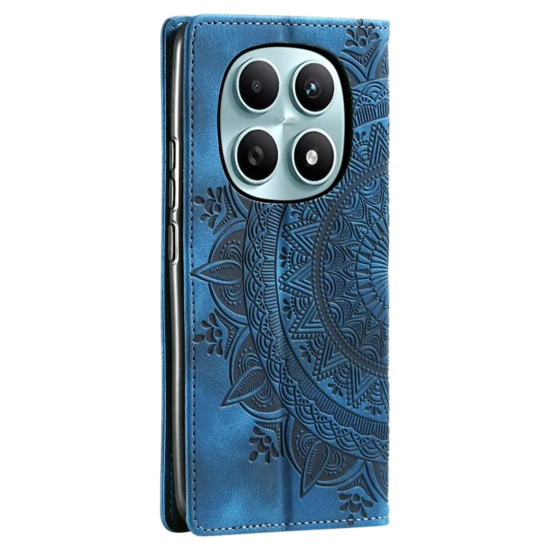For Xiaomi Redmi Note 15 4G (Global) Case Magnetic Closing Leather Phone Cover Pattern Imprinted - Blue