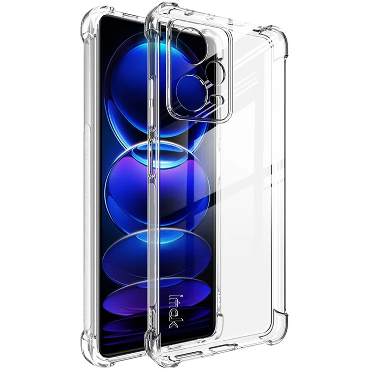 IMAK для Xiaomi Redmi Note 12 Pro+ 5G / Note 12 Explorer 5G / Note 12 Trendy Edition Ударостойкий Airbag Усиленный угол TPU-чехол Прозрачный чехол для телефона - Прозрачный
