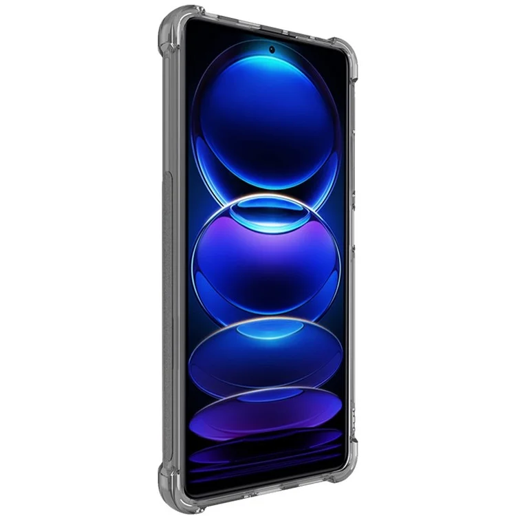 IMAK pour Xiaomi Redmi Note 12 Pro+ 5G / Note 12 Explorer 5G / Note 12 Trendy Edition Coque de protection antichoc avec airbags aux coins renforcés en TPU Transparent - Noir transparent