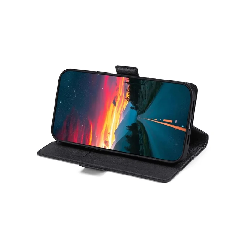 For Motorola Edge 70 5G Case Card Holder PU Leather Phone Cover - Black