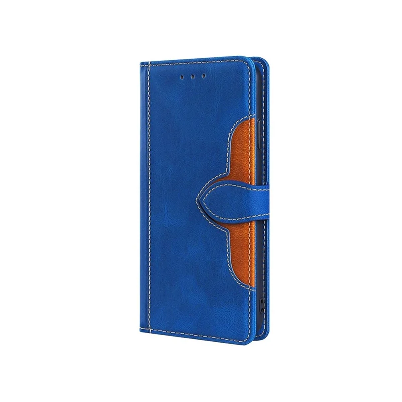 For Motorola Edge 70 5G Case Leather Wallet Phone Cover with Straw Hat Magnetic Clasp - Blue