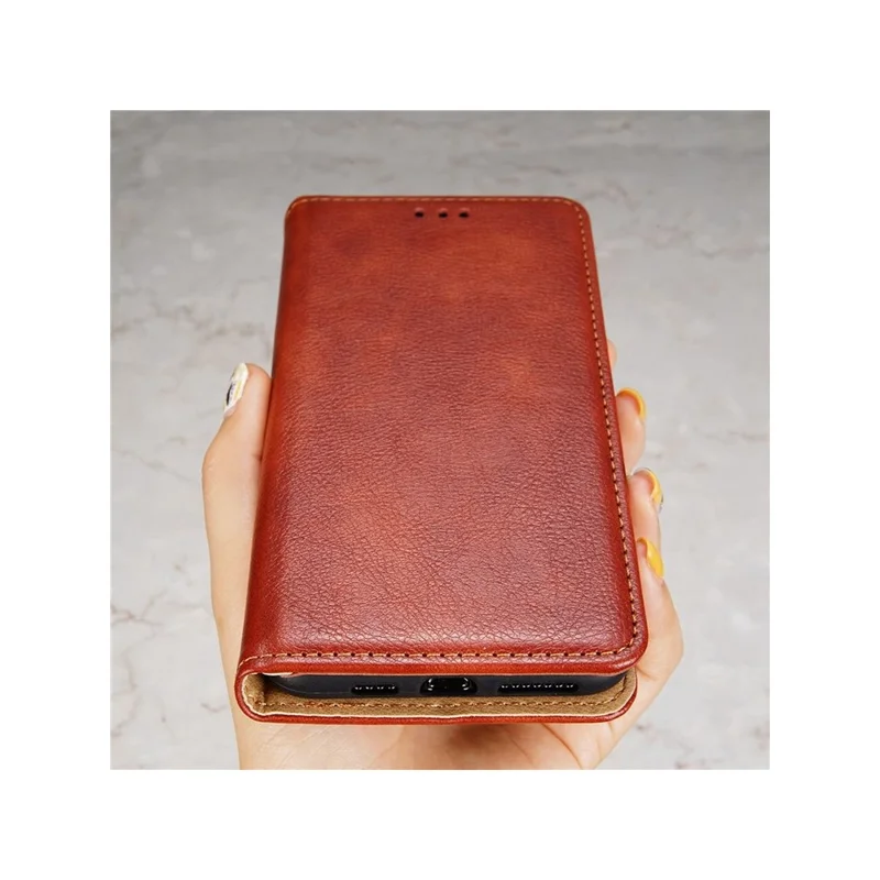 For Motorola Moto G06 4G Case Wallet PU Leather Magnetic Auto-Absorbed Phone Cover - Brown