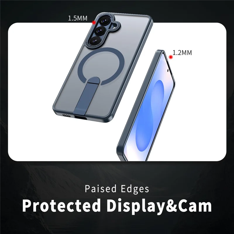 For Samsung Galaxy S26  /  S26 Pro Magnetic Case Kickstand TPU + Acrylic Phone Cover - Blue