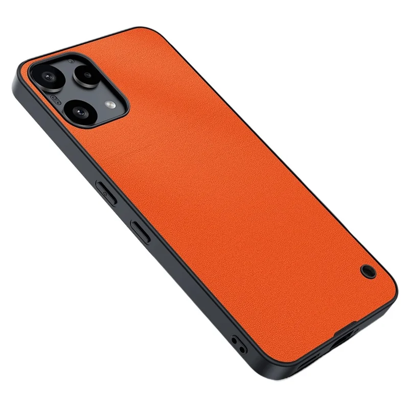 For Nothing Phone (3a) Lite 5G Case PU Leather Coated PC + TPU Anti-Drop Phone Cover - Orange