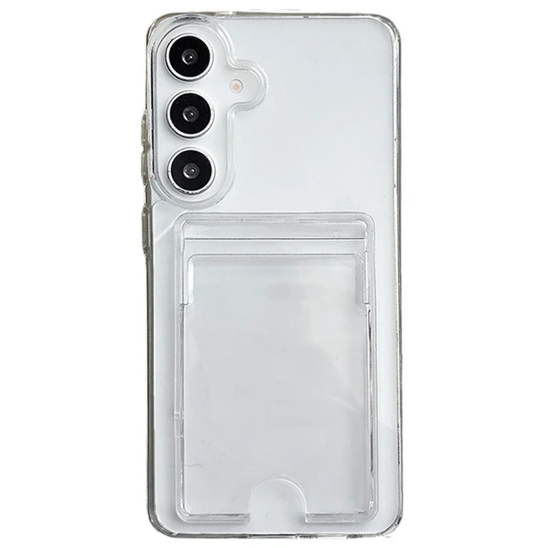 For Samsung Galaxy S26+ Clear Case Akryl Beskyttende Telefonbeskyttelse med Kortslot