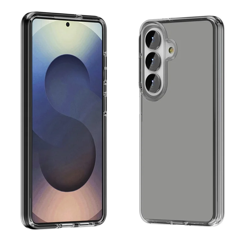 For Samsung Galaxy S26 Case PC + TPU Shockproof Clear Phone Cover - Transparent Grey