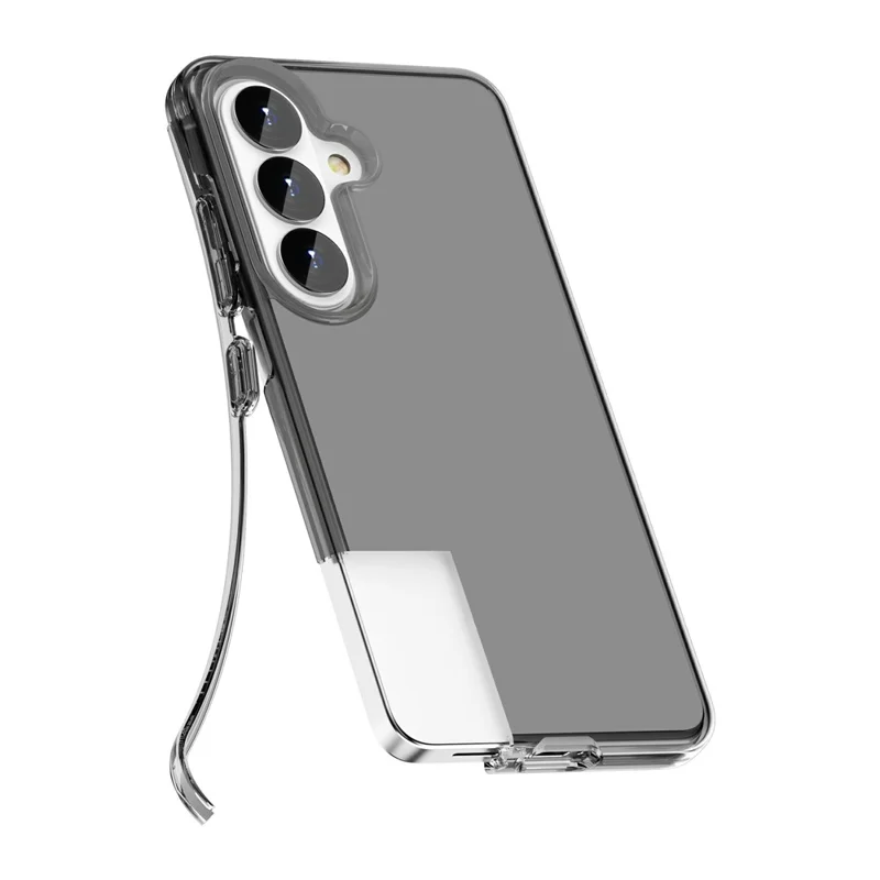 For Samsung Galaxy S26 Case PC + TPU Shockproof Clear Phone Cover - Transparent Grey