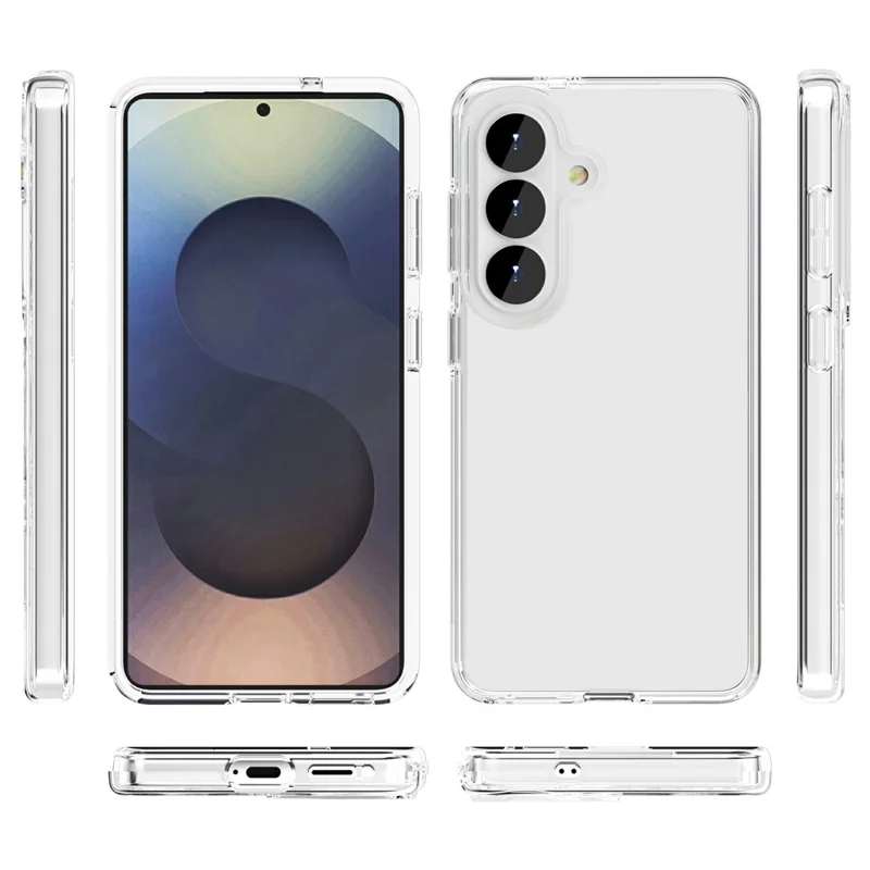 For Samsung Galaxy S26+ Case PC + TPU Shockproof Clear Phone Cover - Transparent