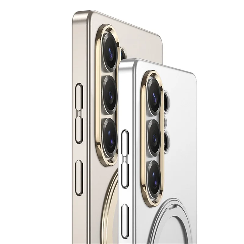 GKK For Samsung Galaxy S26 Ultra Magnetic Case Rotating Kickstand Hard PC Slim Phone Cover  - Titanium Black