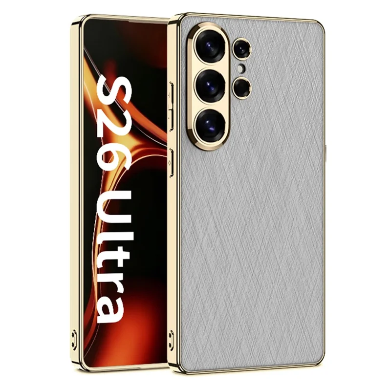 GKK For Samsung Galaxy S26 Ultra Case Electroplated PC + PU + TPU Phone Back Cover - Grey