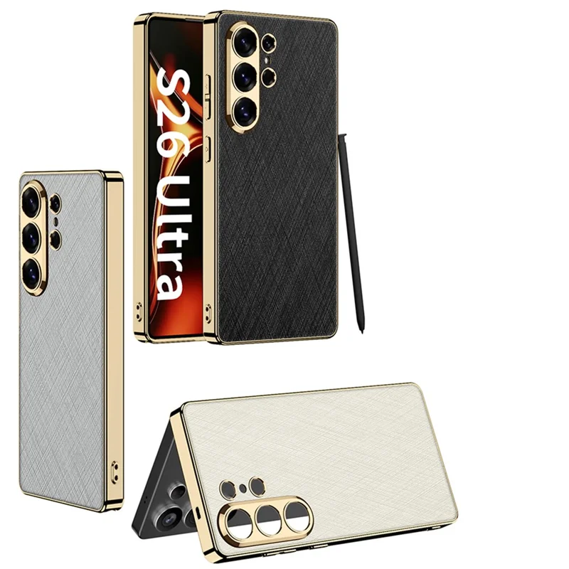 GKK For Samsung Galaxy S26 Ultra Case Electroplated PC + PU + TPU Phone Back Cover - Grey