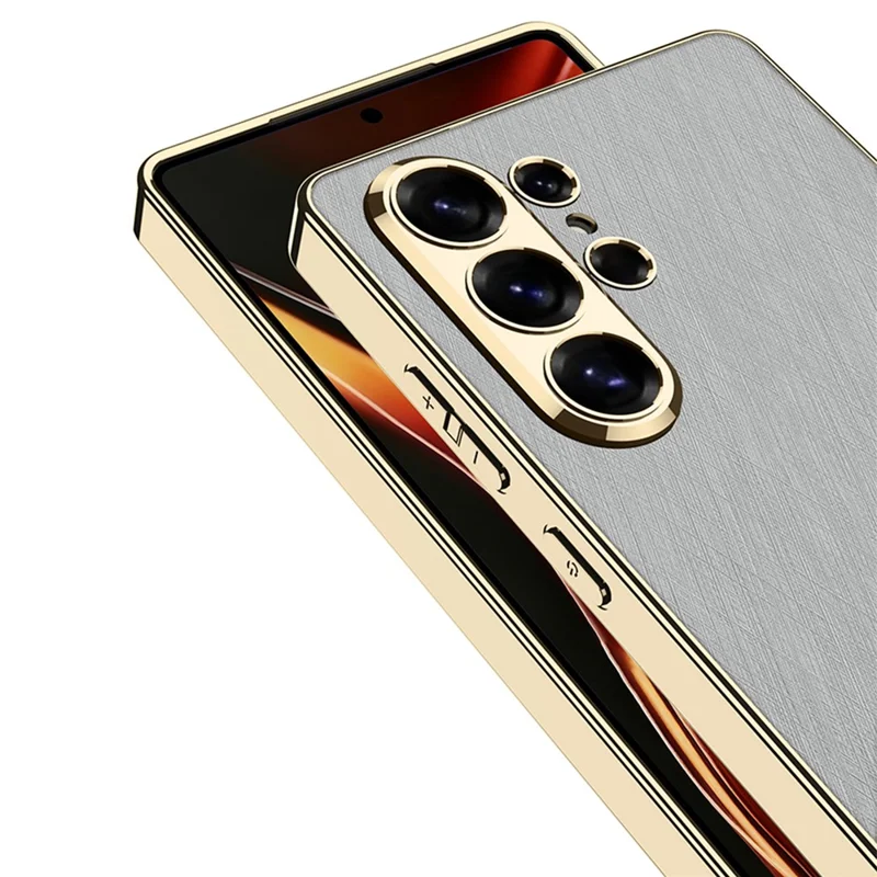 GKK For Samsung Galaxy S26 Ultra Case Electroplated PC + PU + TPU Phone Back Cover - Grey