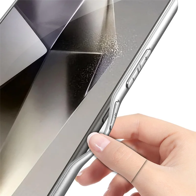 GKK For Samsung Galaxy S24 Ultra Case Electroplated PU Leather + PC + TPU Matte Phone Back Cover - Purple