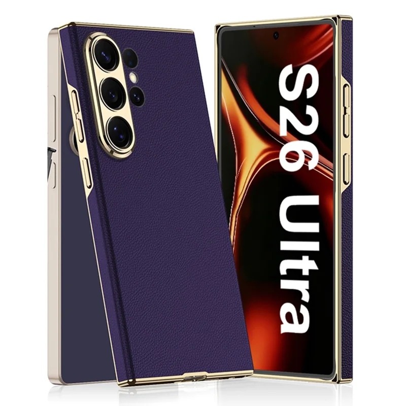 GKK For Samsung Galaxy S26 Ultra Case Electroplated PU + PC Phone Back Cover - Purple