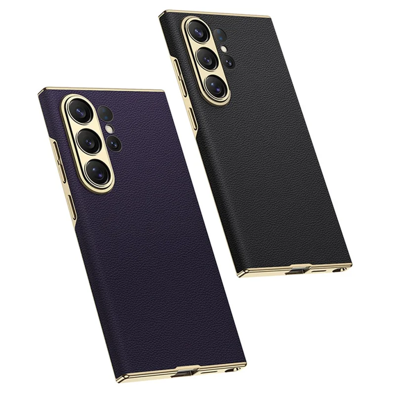 GKK For Samsung Galaxy S26 Ultra Case Electroplated PU + PC Phone Back Cover - Purple