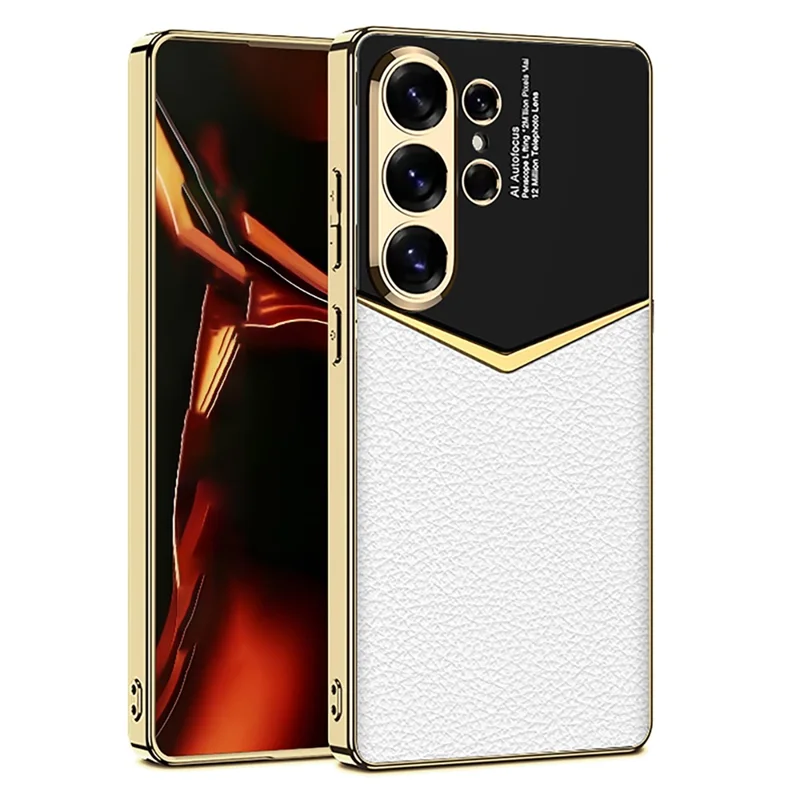 GKK For Samsung Galaxy S26 Ultra Cases Electroplating PU + PC + TPU Phone Cover - White