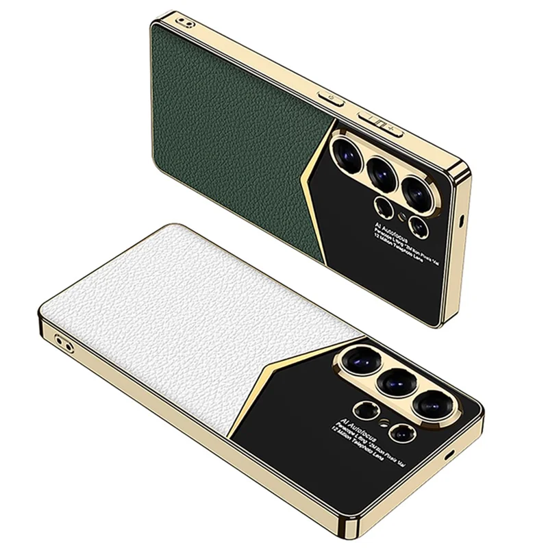 GKK For Samsung Galaxy S26 Ultra Cases Electroplating PU + PC + TPU Phone Cover - Midnight Green