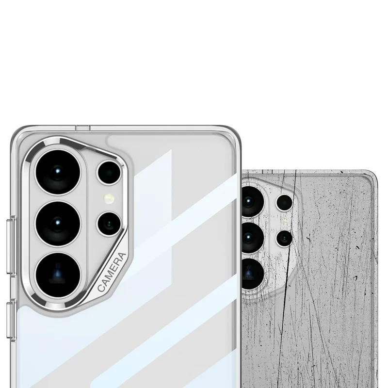 GKK Per Samsung Galaxy S26 Ultra Custodia Trasparente in TPU + PC - Trasparente / Argento