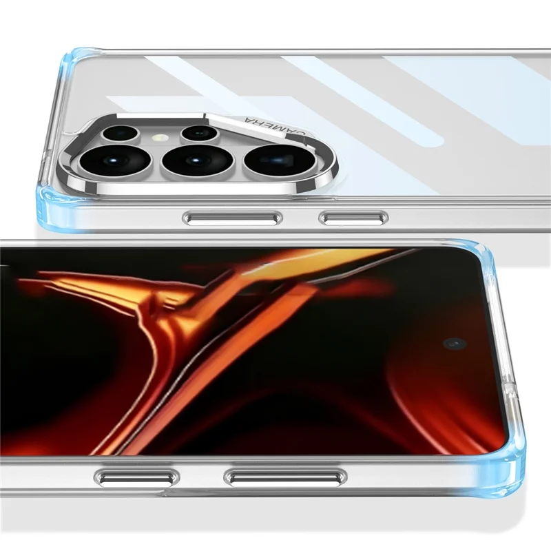 GKK Per Samsung Galaxy S26 Ultra Custodia Trasparente in TPU + PC - Trasparente / Argento