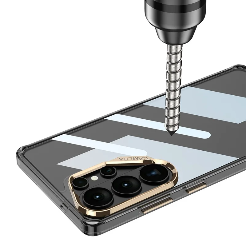 GKK Per Samsung Galaxy S26 Ultra Custodia Trasparente in TPU + PC - Trasparente / Argento