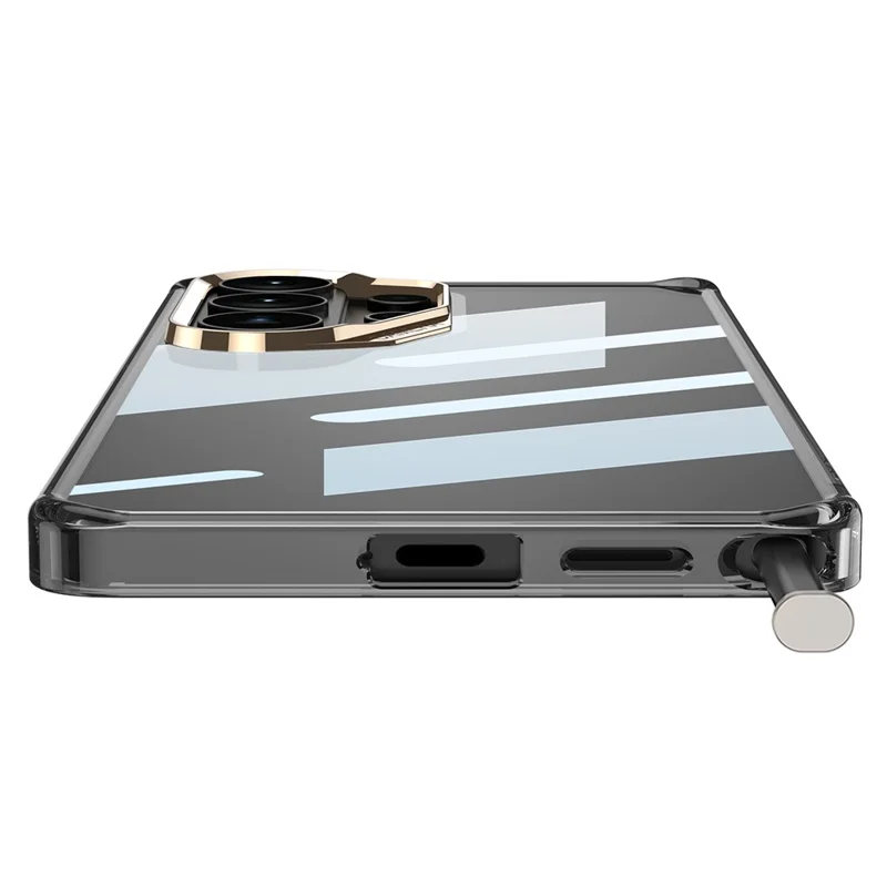 GKK Per Samsung Galaxy S26 Ultra Custodia Trasparente in TPU + PC - Trasparente / Argento