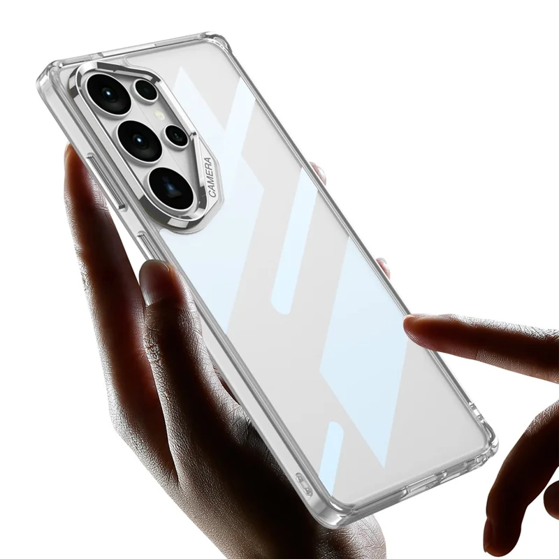 GKK Per Samsung Galaxy S26 Ultra Custodia Trasparente in TPU + PC - Trasparente / Argento