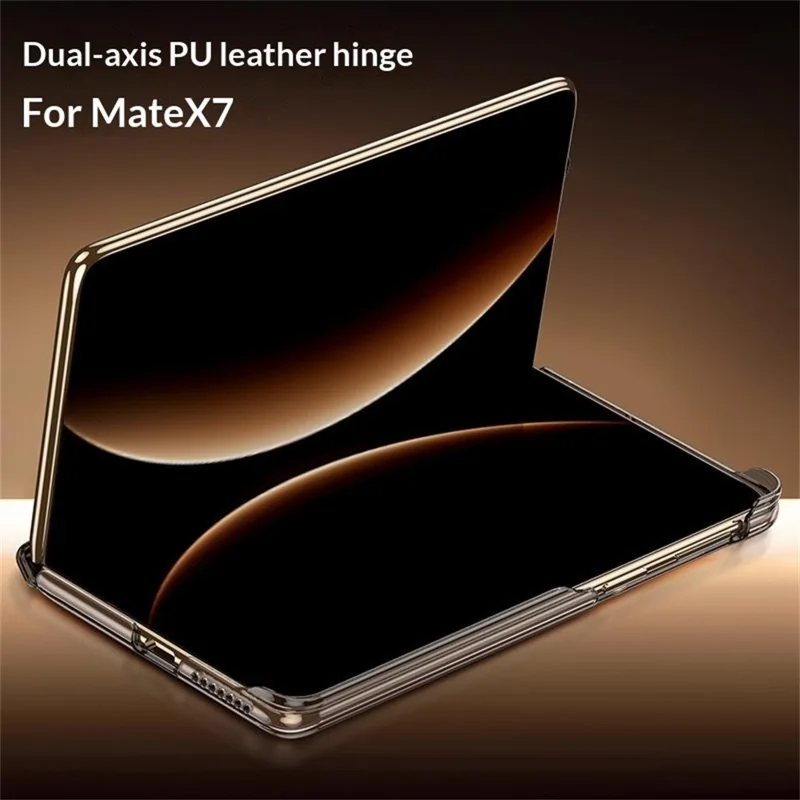 GKK For Huawei Mate X7 Magnetic Case Dual Axis Hinge Protection PU Leather + TPU  + PC Phone Cover - Matte Grey