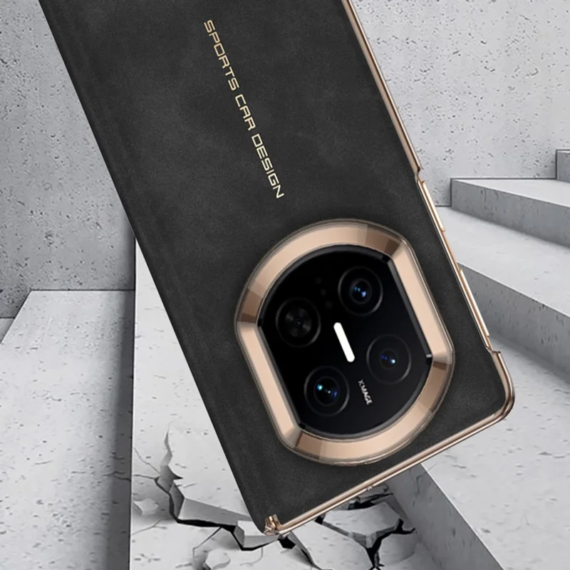 GKK For Huawei Mate X7 Magnetic Case Dual Axis Hinge Protection PU Leather + TPU  + PC Phone Cover - Matte Grey