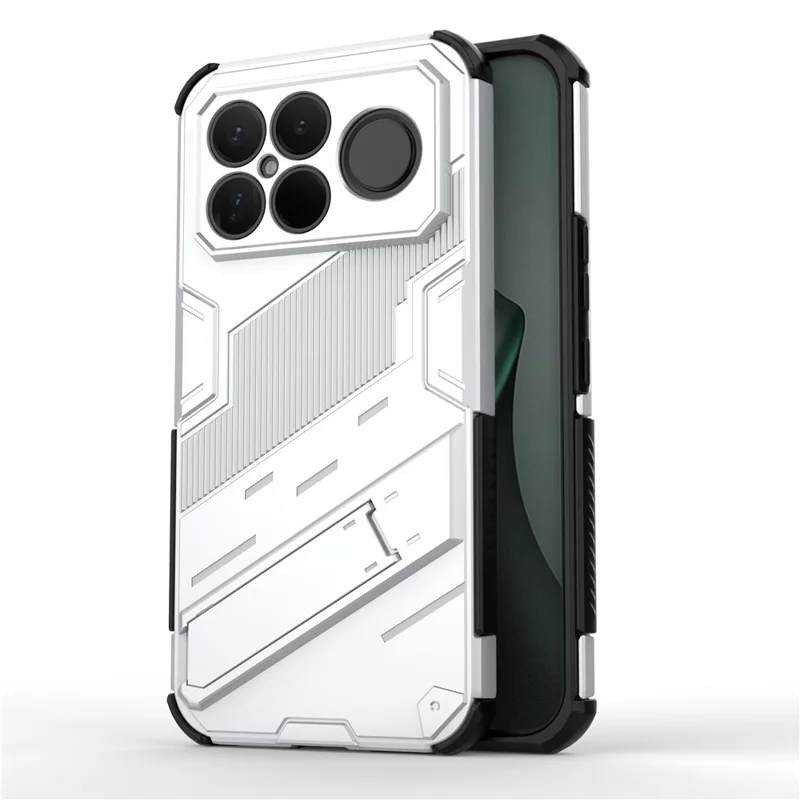 For Xiaomi Poco F8 Ultra / Redmi K90 Pro Max 5G Case PC + TPU Shockproof Phone Cover with Kickstand - White