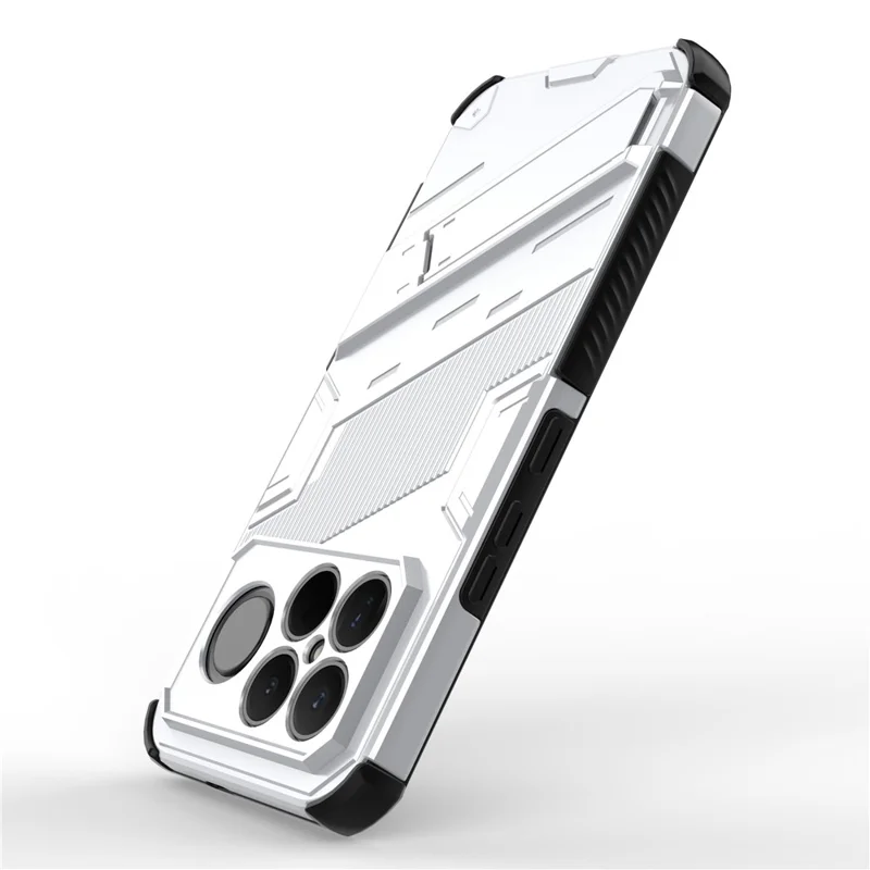 For Xiaomi Poco F8 Ultra / Redmi K90 Pro Max 5G Case PC + TPU Shockproof Phone Cover with Kickstand - White