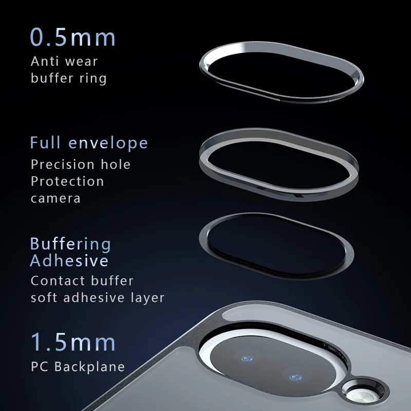 For Google Pixel 10a Case Skin-Touch TPU + PC Matte Phone Back Cover, Transparent Black