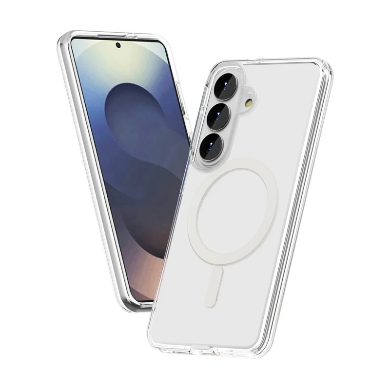 For Samsung Galaxy S26 Magnetic Case PC + TPU Clear Phone Cover