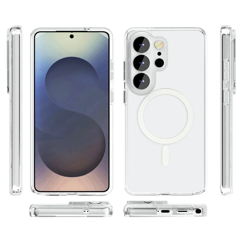 Voor Samsung Galaxy S26 Ultra Magnetisch Hoesje PC + TPU Transparant Telefoonhoesje