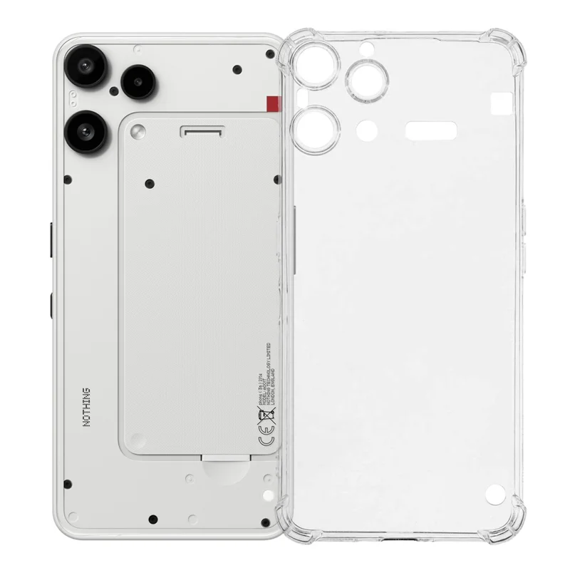 Coque transparente en TPU pour Nothing Phone (3a) Lite 5G, coins renforcés, étui anti-chute