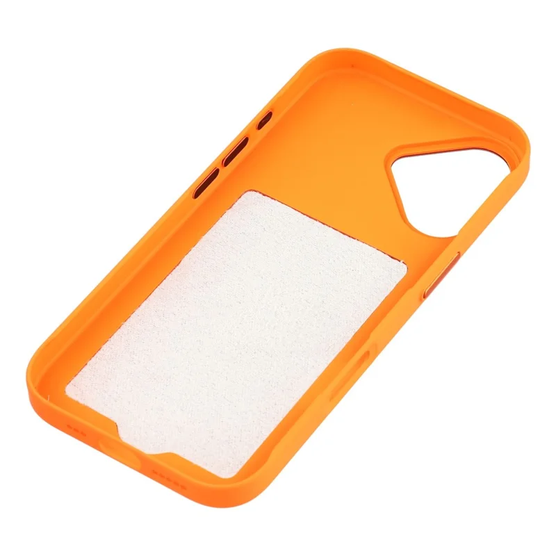 Für iPhone 17 Hülle kompatibel mit MagSafe Skin-Touch-Kunstleder + PC-Handyrückseite mit Kartenfach - Orange