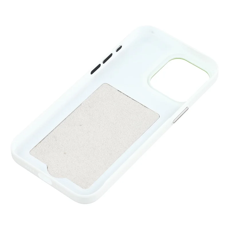 Für iPhone 15 Pro Hülle kompatibel mit MagSafe Skin-Touch Kunstleder + PC Handy-Rückseite mit Kartenfach - Grün