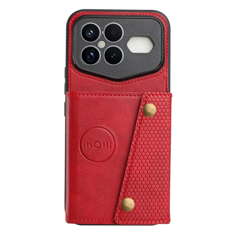 Funda para Xiaomi Redmi K90 Pro Max Champion Edition con ranuras para tarjetas, soporte, cubierta de cuero + TPU - Rojo