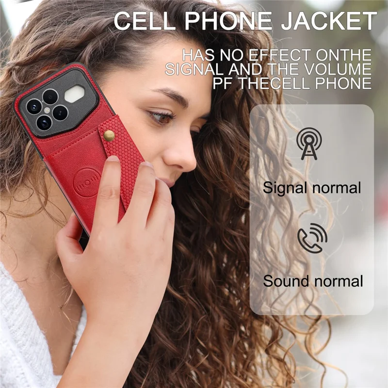 Funda para Xiaomi Redmi K90 Pro Max Champion Edition con ranuras para tarjetas, soporte, cubierta de cuero + TPU - Rojo