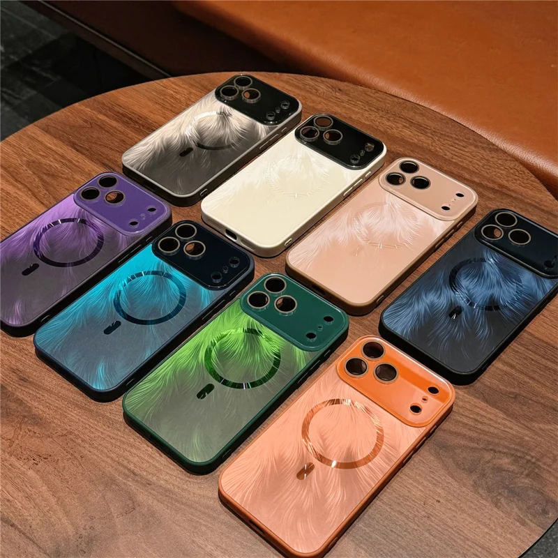 For iPhone 17 Pro Max Magnetic Case Camlet TPU PC Protective Phone Cover Compatible with MagSafe - Orange