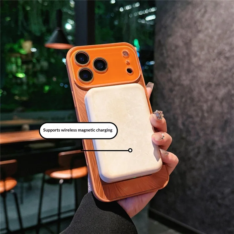 For iPhone 17 Pro Magnetic Case Camlet TPU PC Protective Phone Cover Compatible with MagSafe - Orange