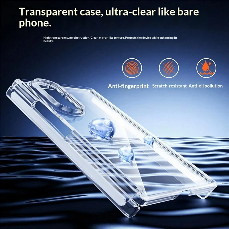 Funda para Samsung Galaxy Z TriFold 5G, carcasa transparente de TPU + PC resistente a impactos con protección de doble eje