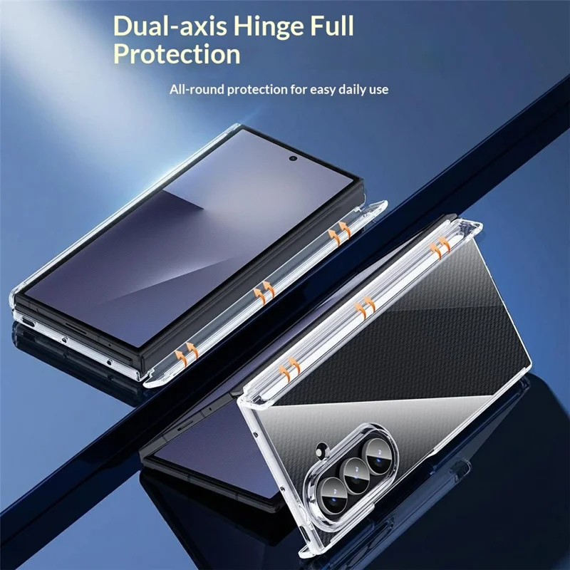 Funda para Samsung Galaxy Z TriFold 5G, carcasa transparente de TPU + PC resistente a impactos con protección de doble eje